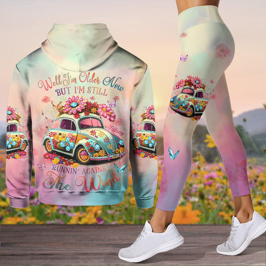 Running Against The Wind - Personalized Hippie Hoodie and Leggings