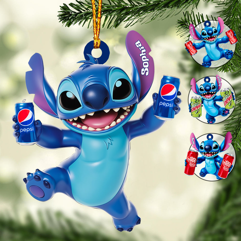 Magic Drink - Personalized Blue Soft Drink Ornament