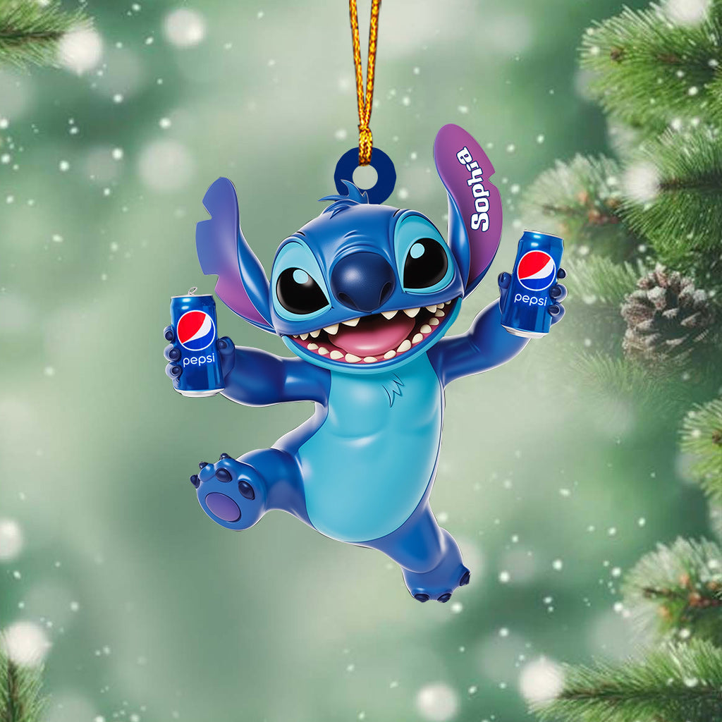 Magic Drink - Personalized Blue Soft Drink Ornament