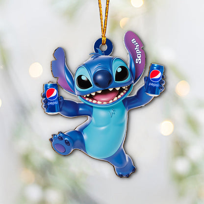 Magic Drink - Personalized Blue Soft Drink Ornament