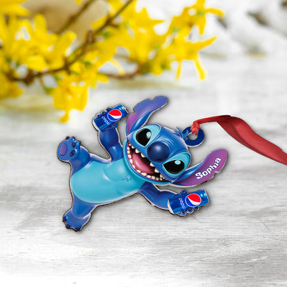 Magic Drink - Personalized Blue Soft Drink Ornament