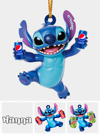 Magic Drink - Personalized Blue Soft Drink Ornament