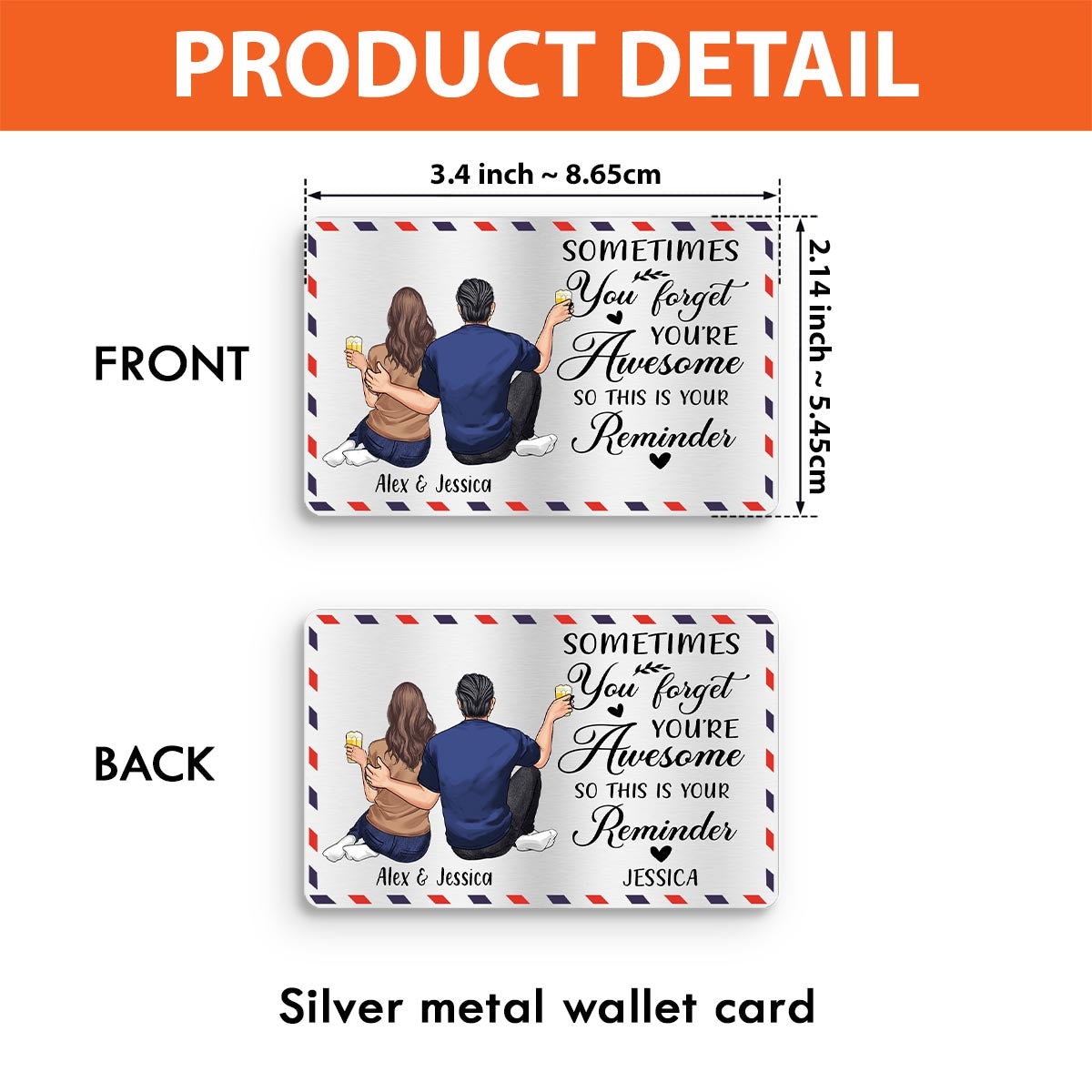 You're Awesome - Gift for dad, grandpa, uncle, brother, sister, husband, wife, boyfriend, girlfriend, friend - Personalized Wallet Insert Card