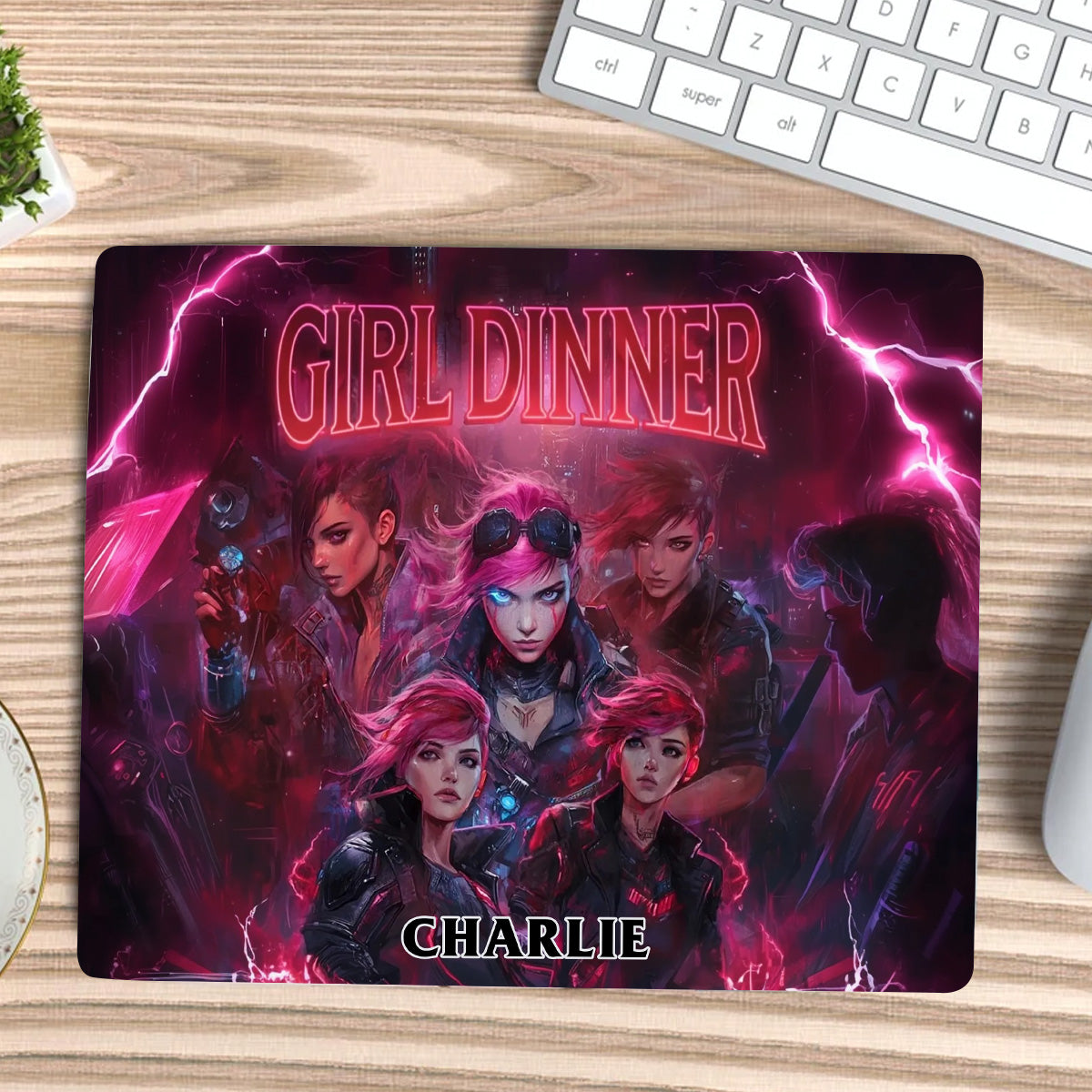 Girl Dinner - Personalized Mouse Pad