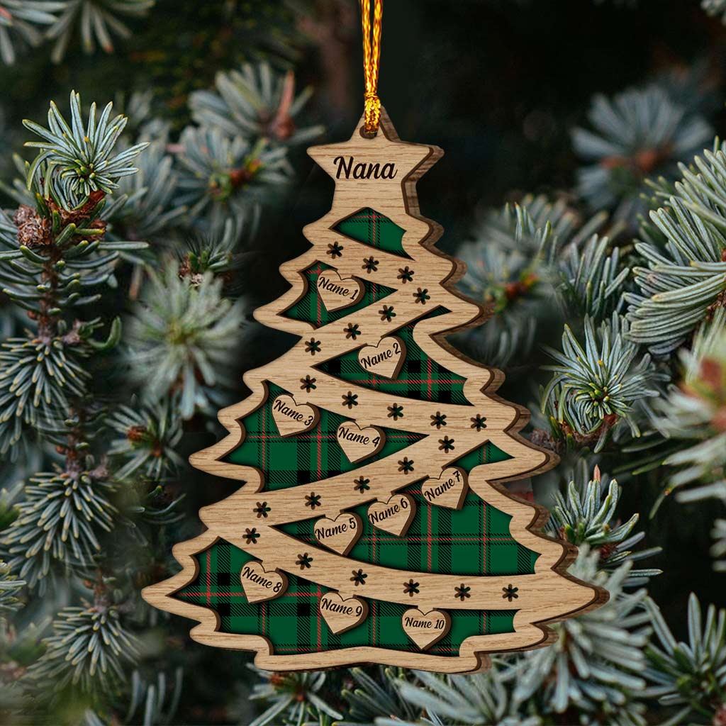 Grandma's Love - Personalized Christmas Layered Wood Ornament