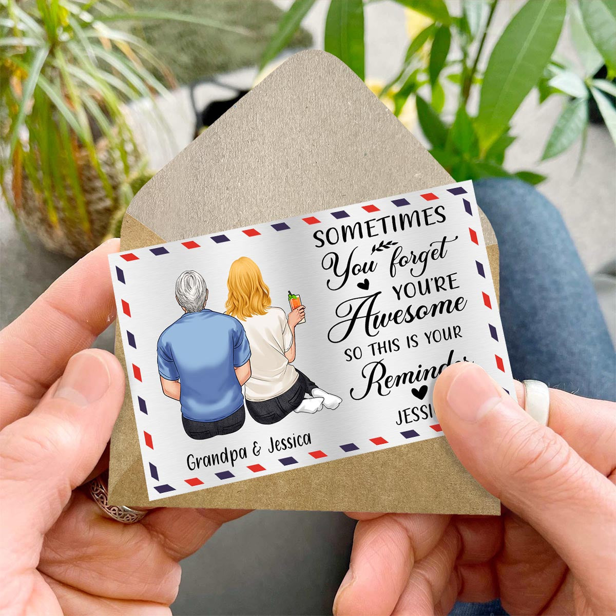 You're Awesome - Gift for dad, grandpa, uncle, brother, sister, husband, wife, boyfriend, girlfriend, friend - Personalized Wallet Insert Card