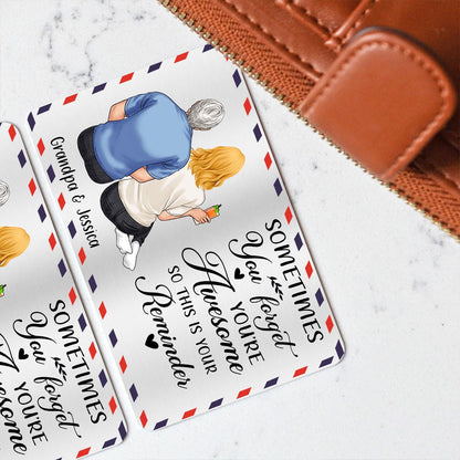 You're Awesome - Gift for dad, grandpa, uncle, brother, sister, husband, wife, boyfriend, girlfriend, friend - Personalized Wallet Insert Card