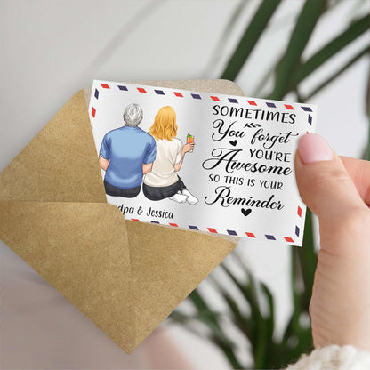 You're Awesome - Gift for dad, grandpa, uncle, brother, sister, husband, wife, boyfriend, girlfriend, friend - Personalized Wallet Insert Card