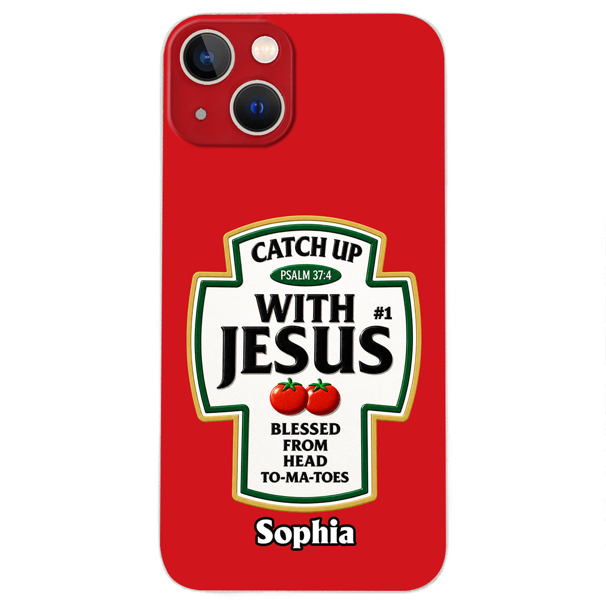 Funny Word Play, Faith In God - Personalized Christian Classic Cap & Leather Phone Case
