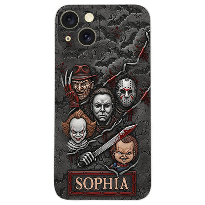 Scary Characters - Personalized Leather Phone Case
