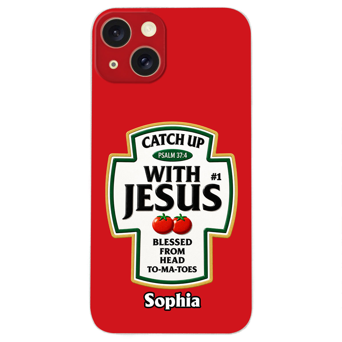 Funny Word Play, Faith In God - Personalized Christian Classic Cap & Leather Phone Case