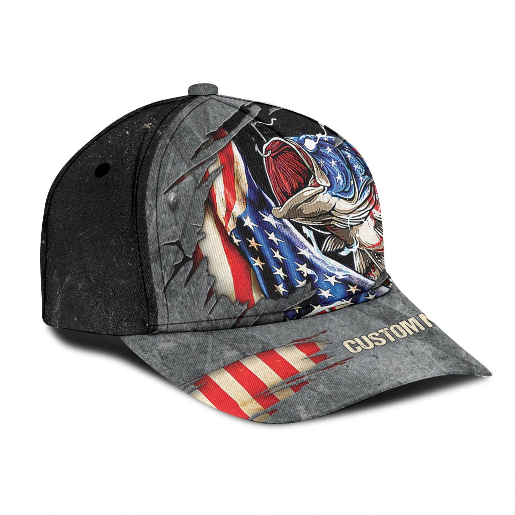 Fishing US Flag - Personalized Fishing Classic Cap