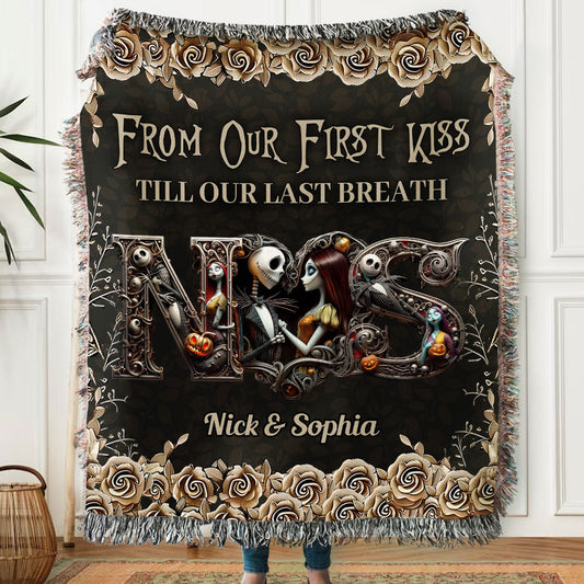 Till Death Do Us Part - Personalized Nightmare Woven Blanket