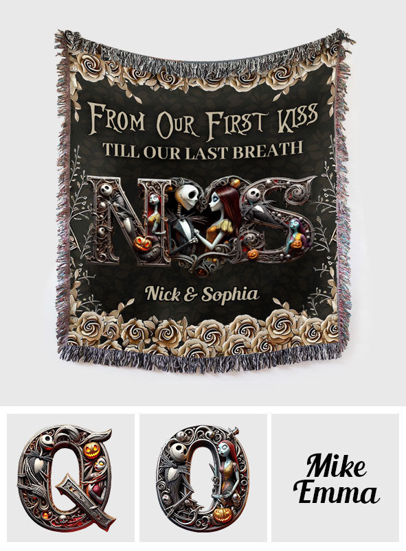 Till Death Do Us Part - Personalized Nightmare Woven Blanket