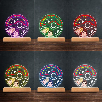My Best Catch - Personalized Monster Trainer Shaped Plaque Light Base