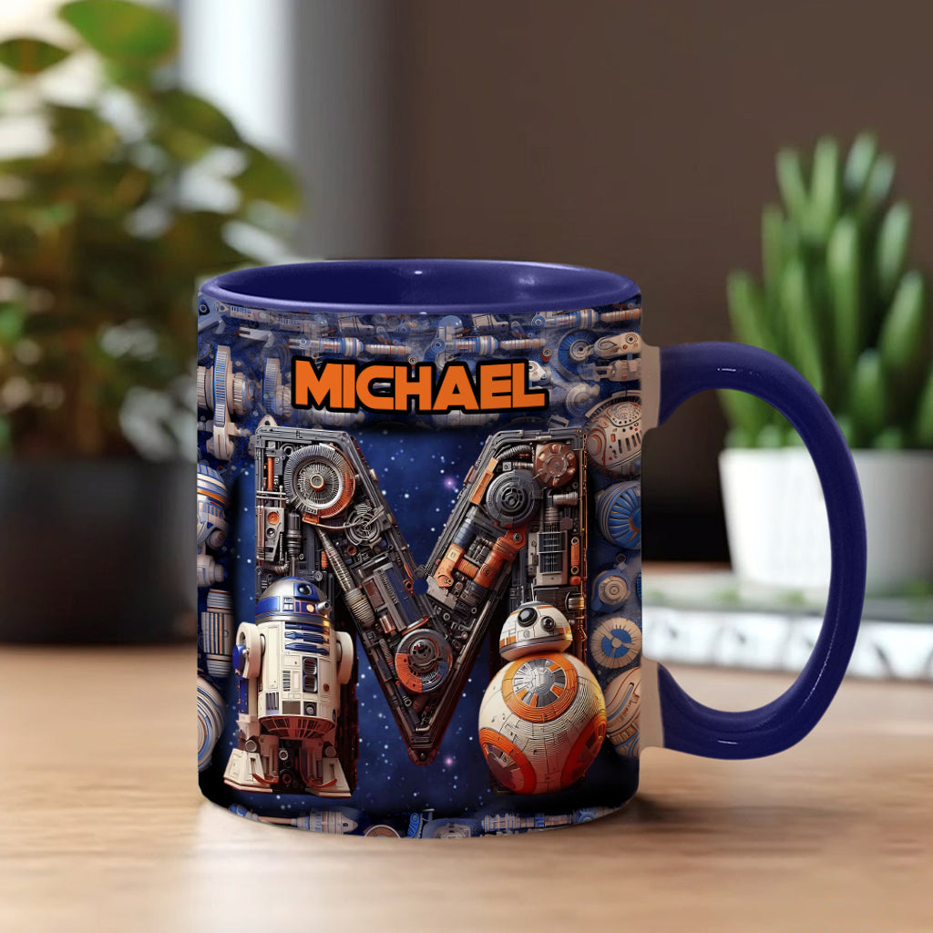 The Force Letter - Personalized The Force Accent Mug