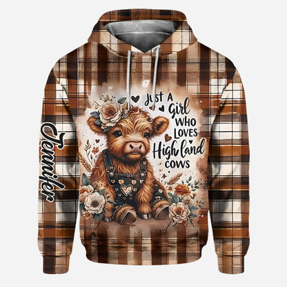 Love Highland Cows - Personalized Highland Cow Hoodie and Leggings