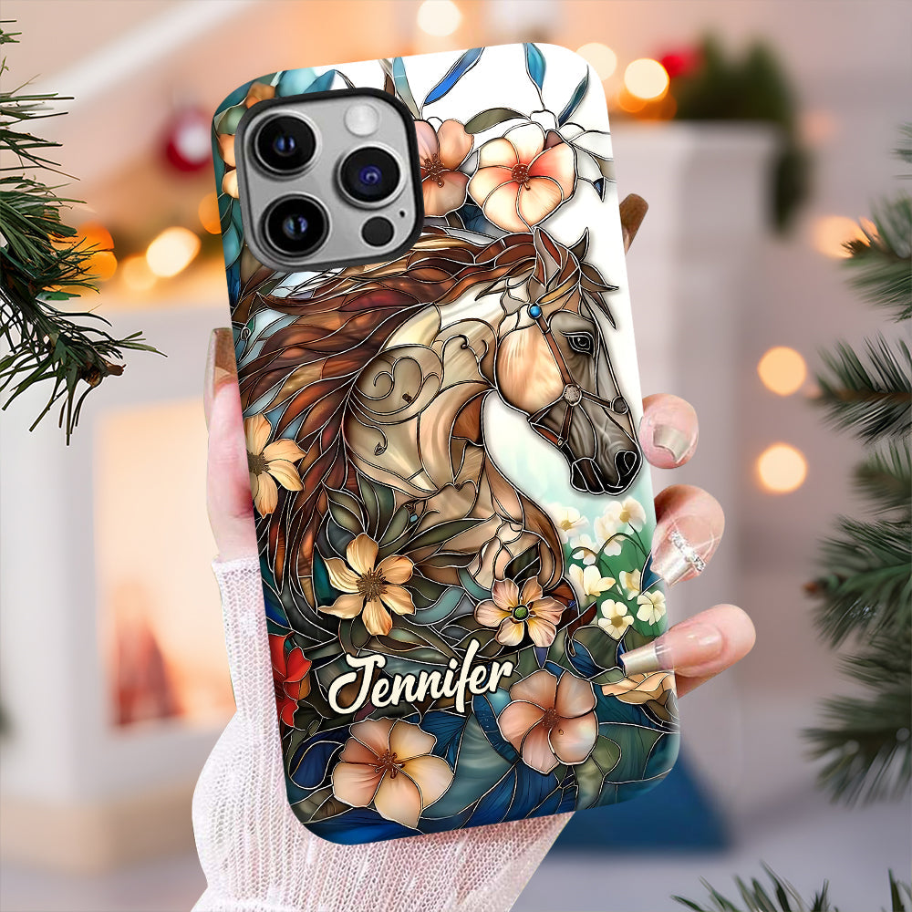 Love Horses - Personalized Horse Full Print Phone Case