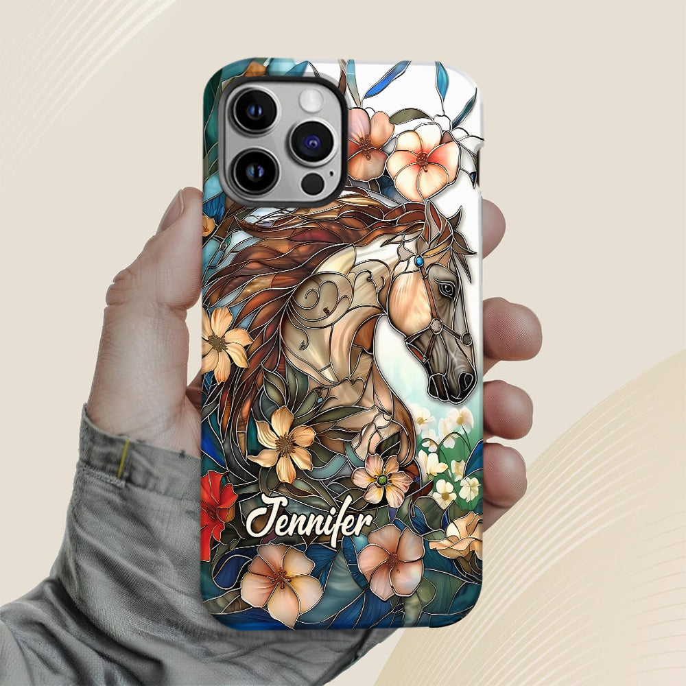 Love Horses - Personalized Horse Full Print Phone Case