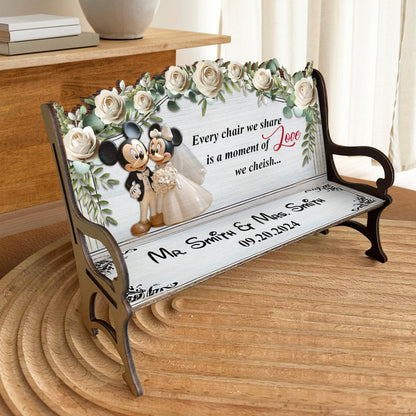 Every Chair We Share - Personalized Mouse Wooden Bench
