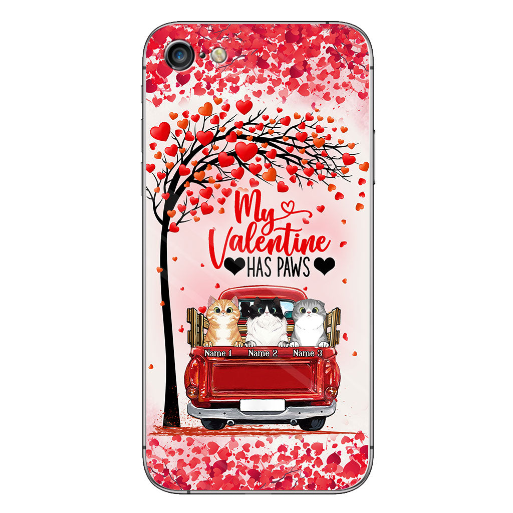 My Valentine Has Paws - Personalized Cat Phone Case