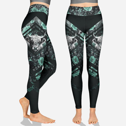 Purple Cow - Personalized Highland Cow Hoodie and Leggings