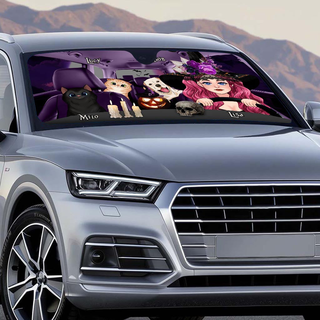 Soul Of A Witch - Personalized Witch Car Sunshade