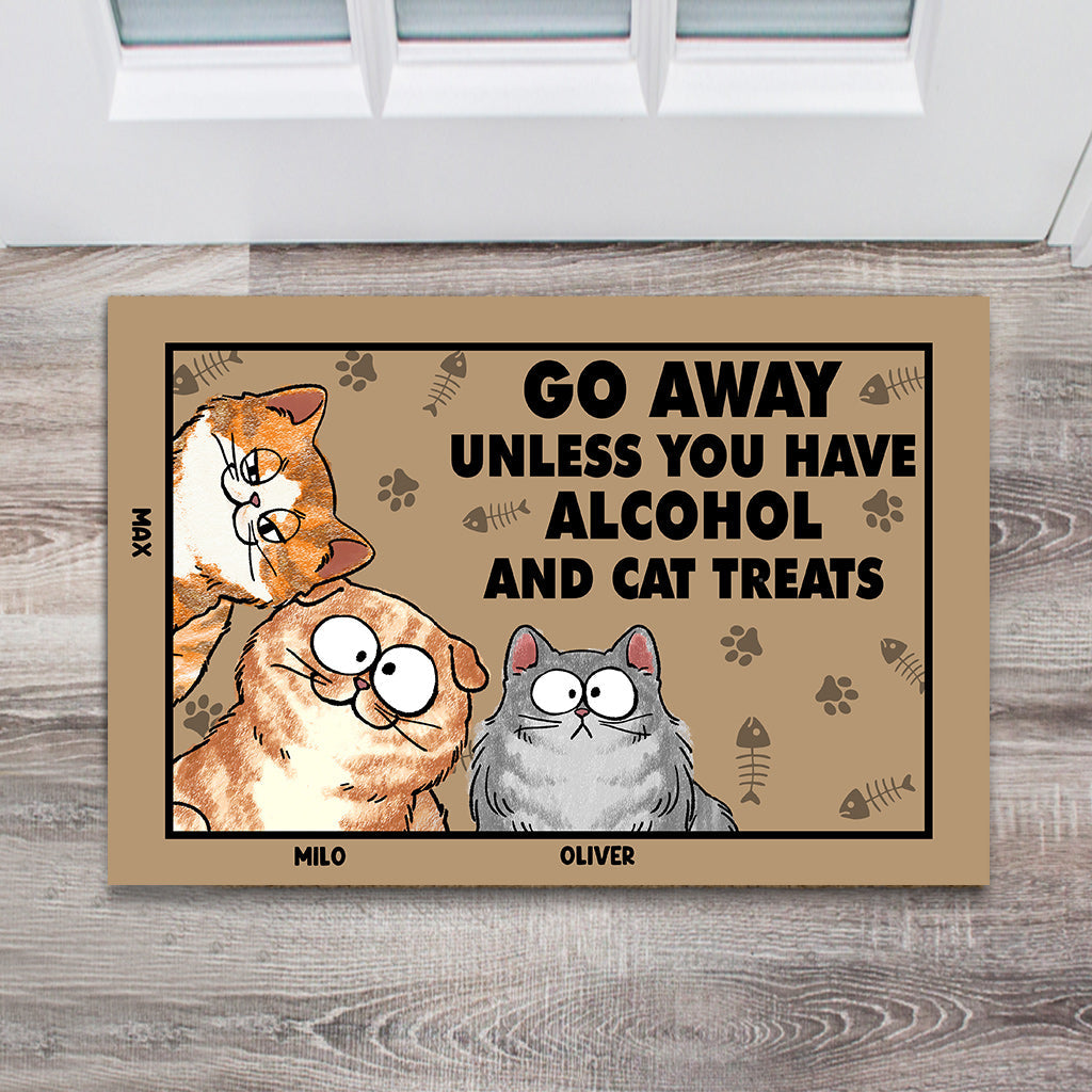 Go Away Unless You Have - Personalized Cat Doormat