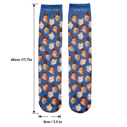Put Any Faces On Socks - gift for anyone, dog lover, cat lover - Personalized Socks