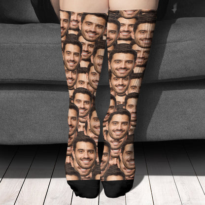 Custom Face Pattern - Personalized Socks