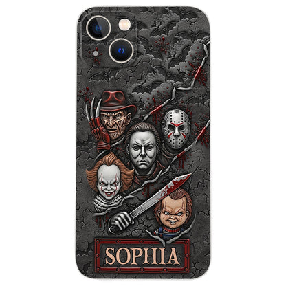 Scary Characters - Personalized Leather Phone Case
