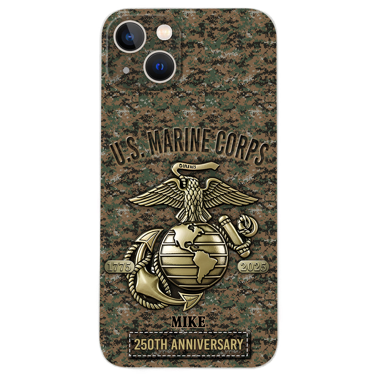 250th Anniversary - Personalized Veteran Leather Phone Case