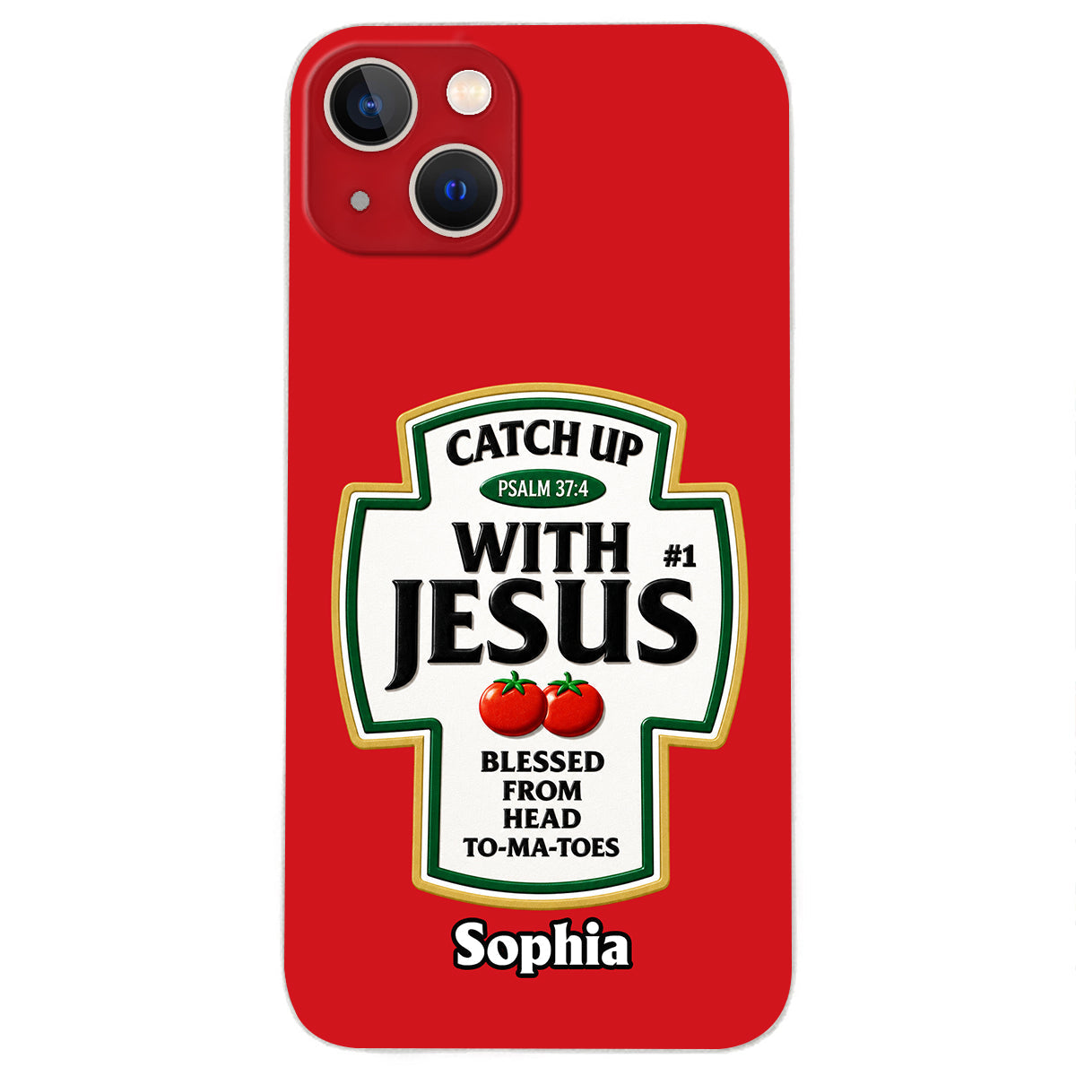 Funny Word Play, Faith In God - Personalized Christian Classic Cap & Leather Phone Case