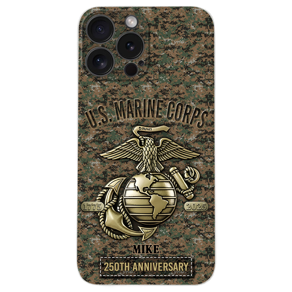 250th Anniversary - Personalized Veteran Leather Phone Case