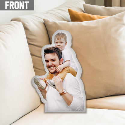 Custom Photo Humanoid - Personalized Father Shaped Pillow