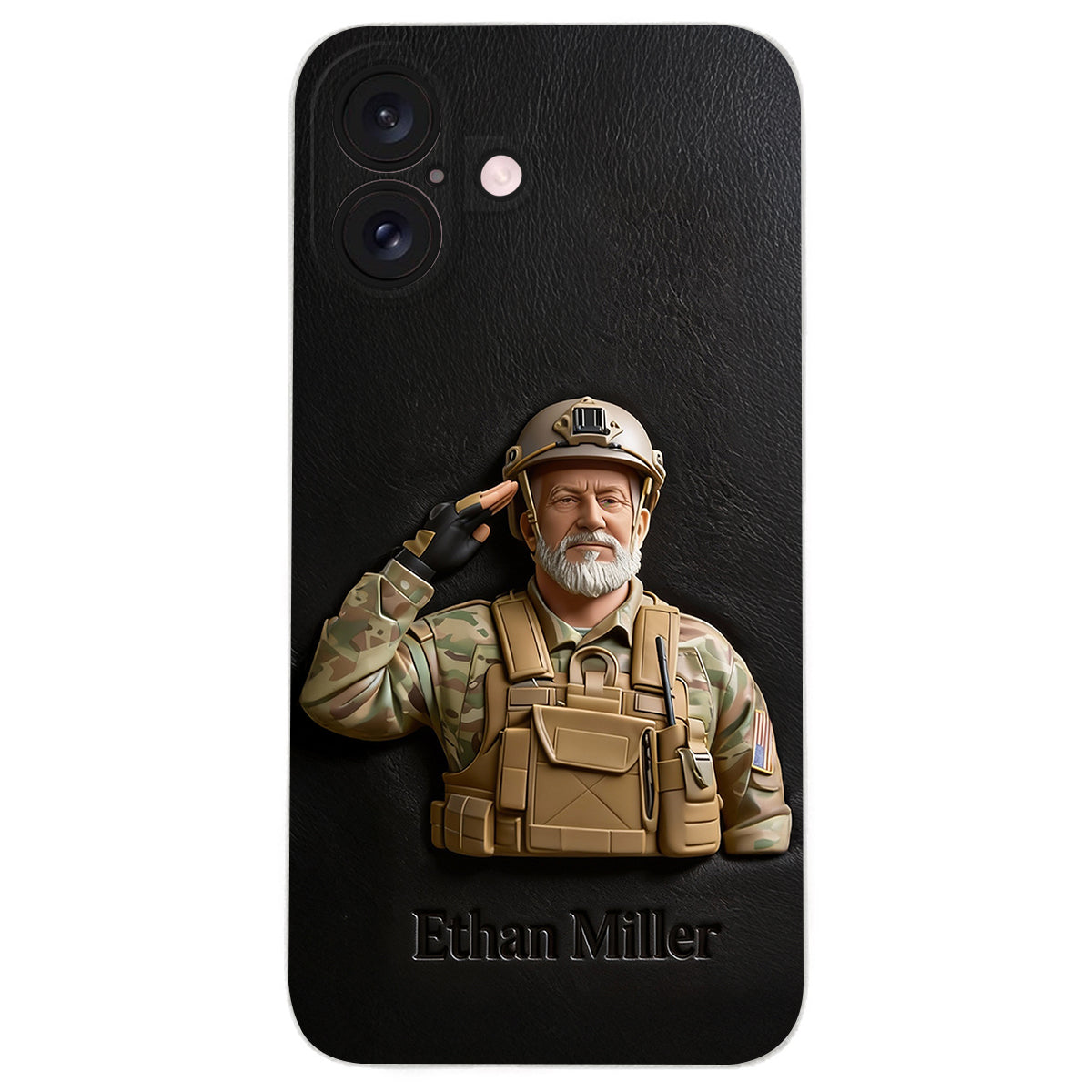 Custom Any Photo - Personalized Veteran Leather Phone Case