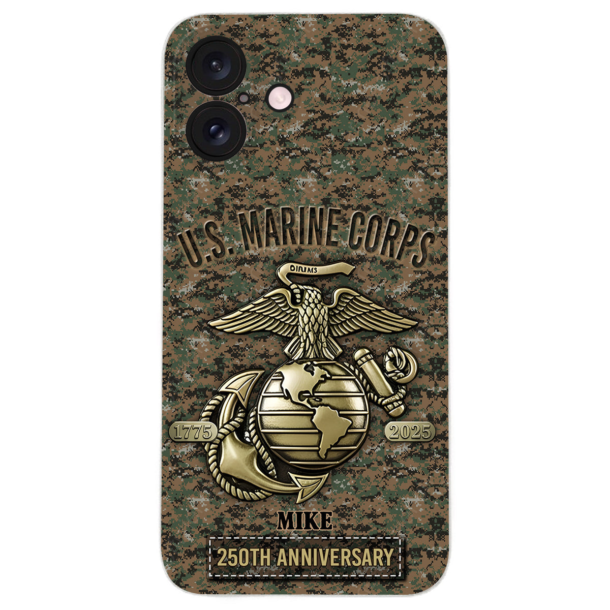 250th Anniversary - Personalized Veteran Leather Phone Case