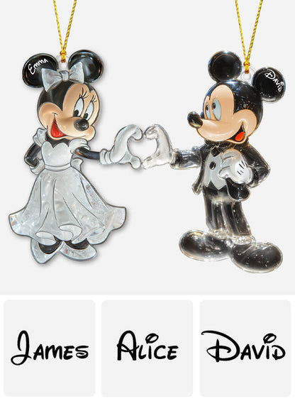 Cute Mouse Couple Married - Personalized Mouse Ornament