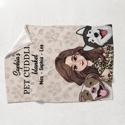 Pet Cuddling blanket - Cat gift for cat lover - Personalized Blanket