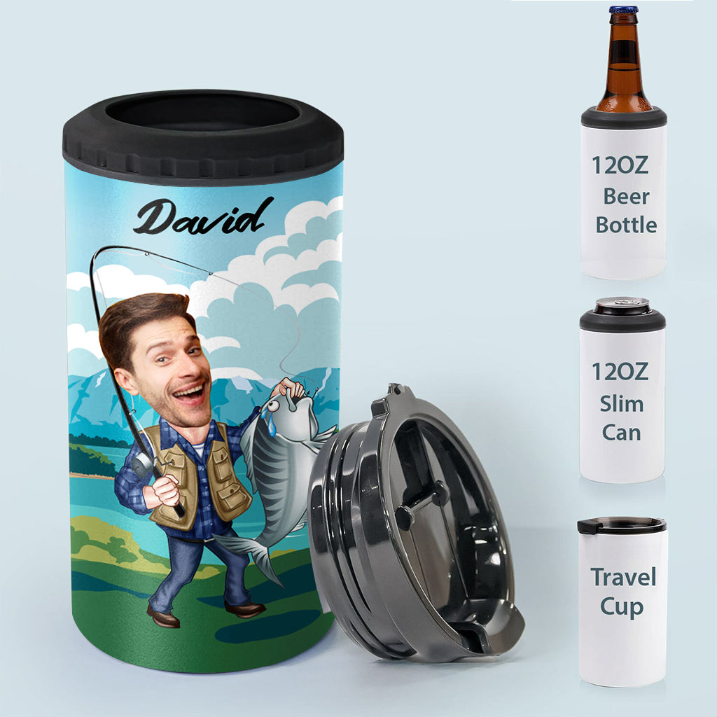 Till The End Of The Line - Personalized Fishing Can Cooler
