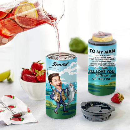 Till The End Of The Line - Personalized Fishing Can Cooler