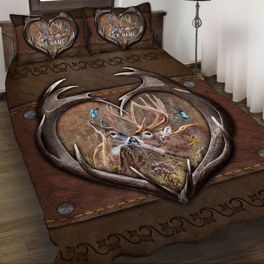 You & Me We Got This - Personalized Couple Hunting Quilt Set
