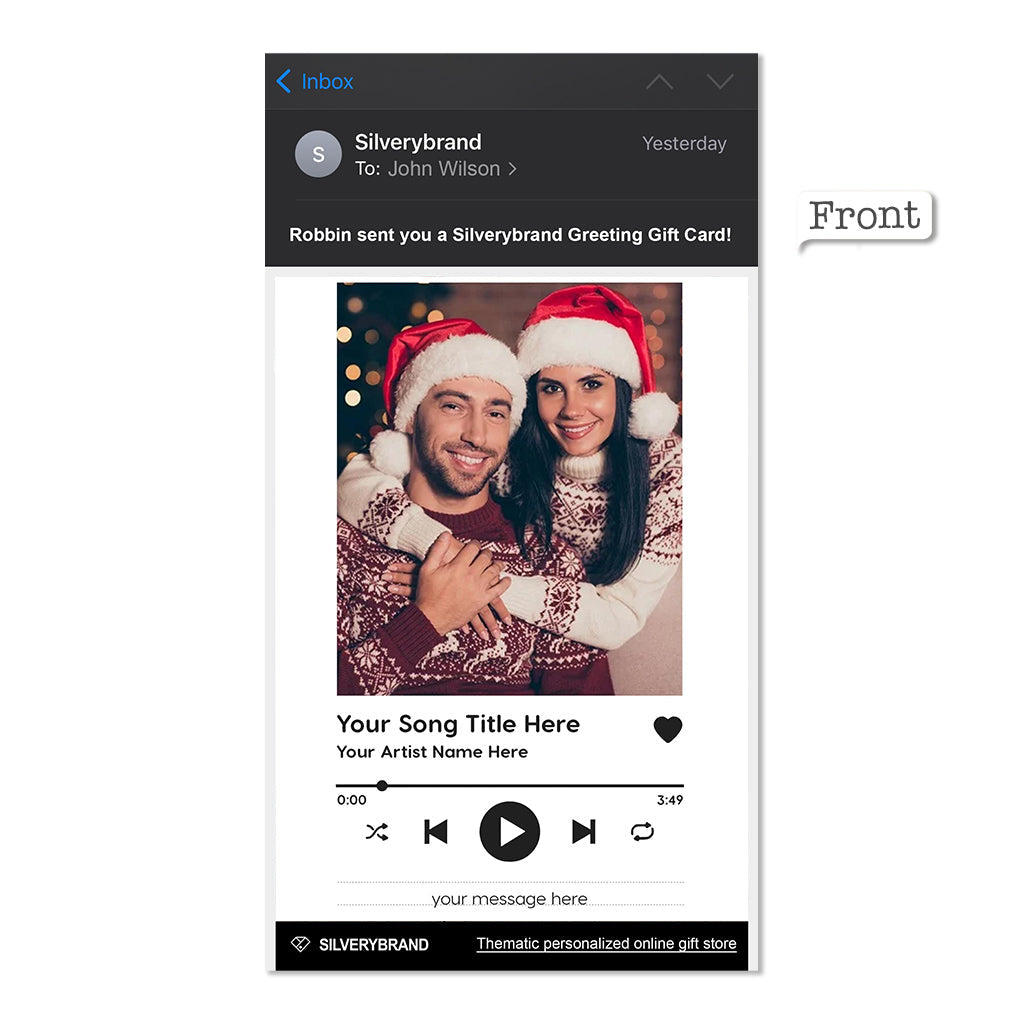 Personalized Greeting Gift Card Photo Song