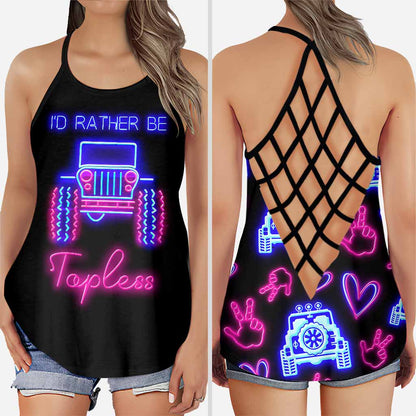 I'd Rather Be Topless - Car Cross Tank Top