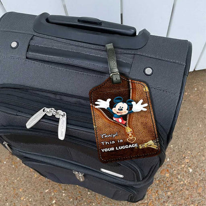 This Is Your Luggage - Personalized Mouse Leather Luggage Tag