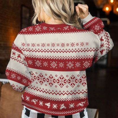 Oh What Fun It Is To Ride - Personalized Biker Ugly Sweater