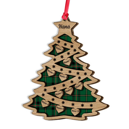 Grandma's Love - Personalized Christmas Layered Wood Ornament