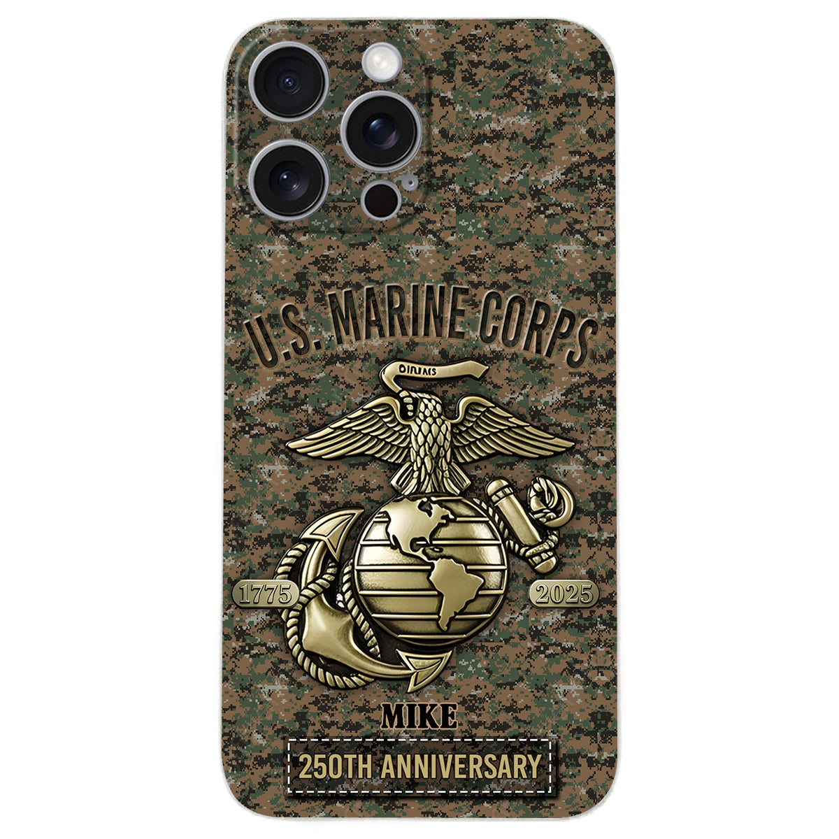250th Anniversary - Personalized Veteran Leather Phone Case