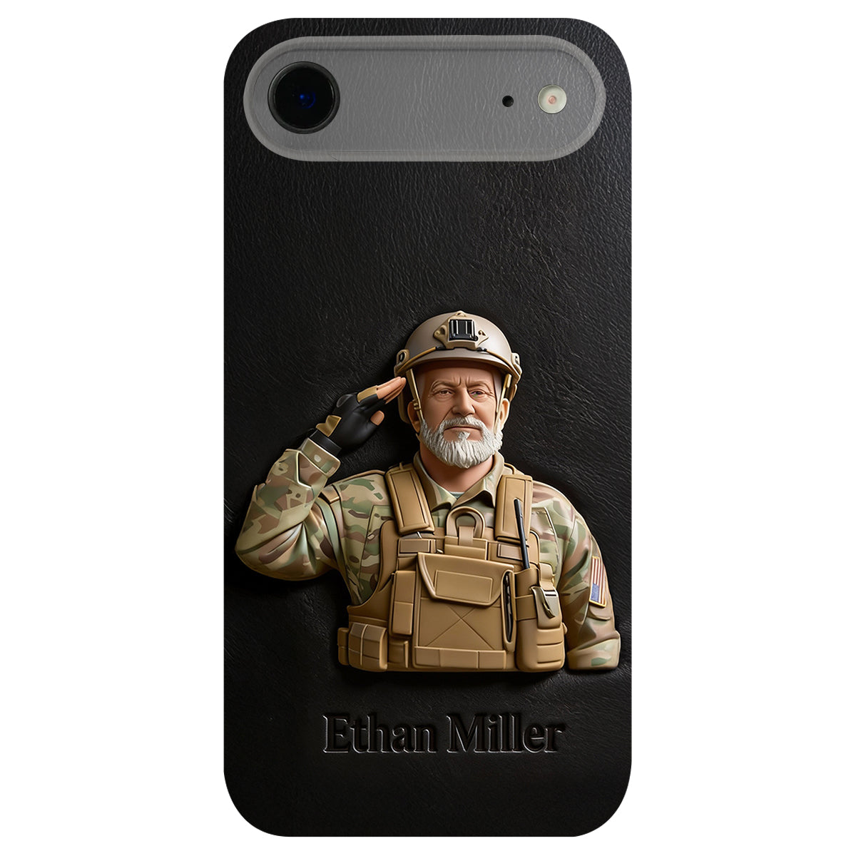 Custom Any Photo - Personalized Veteran Leather Phone Case