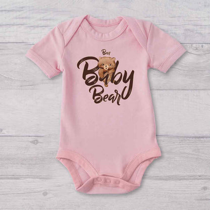 Papa Bear Baby Bear - Personalized Father T-shirt And Baby Onesie